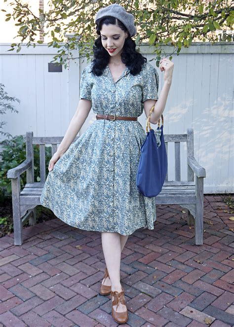 VINTAGE SCHOOL FASHION | 1940's Repro Dresses! | Cottagecore with ...