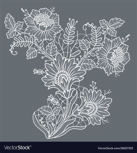 Lace floral pattern Royalty Free Vector Image - VectorStock