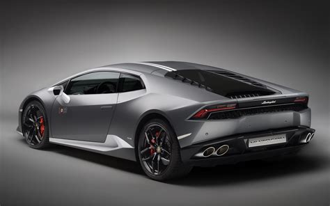 Wallpaper Lamborghini Huracan LP 610-4 gray supercar rear view ...