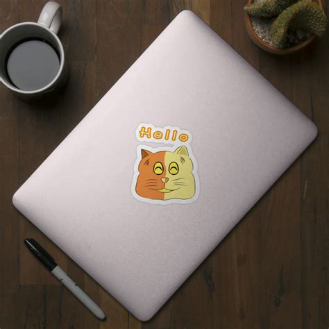 happy cat - Cat - Sticker | TeePublic