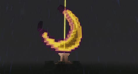 A Crescent Moon beacon design I made. : r/Minecraft