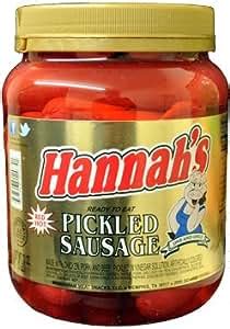 HANNAH'S PICKLED SAUSAGE 32oz. JAR: Amazon.com: Grocery & Gourmet Food