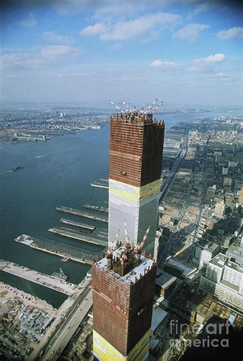 Twin Towers Under Construction Photograph by Bettmann - Fine Art America