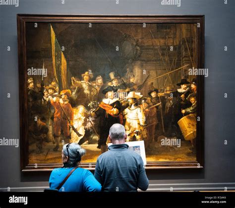 The Night Watch painting by Rembrandt van Rijn at the Rijksmuseum in ...