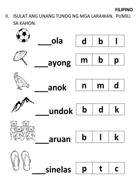 Kinder - Q2 - Filipino | PDF