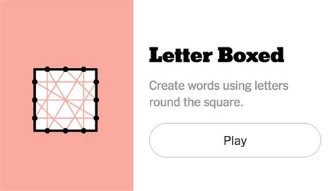 Letter Boxed: A Word Puzzle Game for All Ages