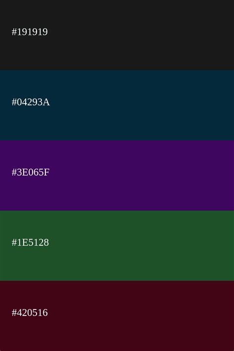 Paleta de colores Oscuros [consejos. códigos y combinaciones]