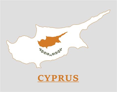 Cyprus National Flag Map Design, Illustration Of Cyprus Country Flag ...