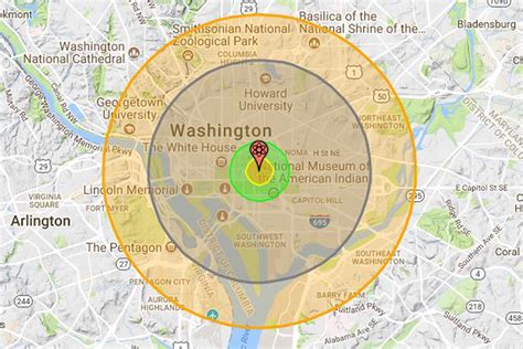 3 Hour Radius Of Washington Dc Map - Map