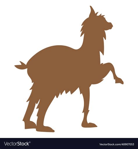 Llama animal silhouette Royalty Free Vector Image