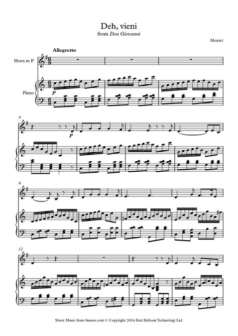 Free French Horn Sheet Music, Lessons & Resources - 8notes.com