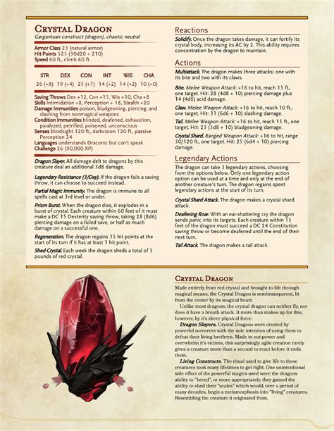 Dungeons & Dragons | Dnd dragons, Crystal dragon, Dnd 5e homebrew