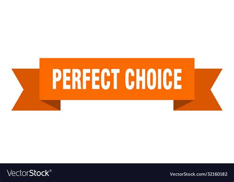 Perfect choice ribbon isolated Royalty Free Vector Image