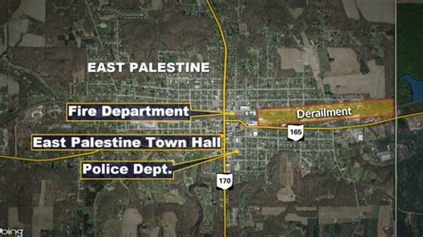 Where is East Palestine, Ohio that is impacted by chemical train ...