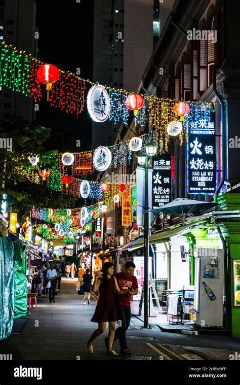 Chinese New Year decorations in Chinatown, Singapore Stock Photo - Alamy