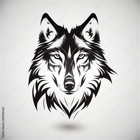 Wolf vector illustration for logo or design. Generative AI Stock ...