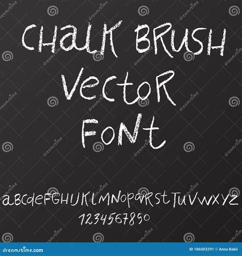 Handwritten Vector Chalked Alphabet. Imitation Texture of Chalk. Modern ...