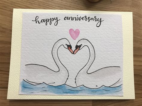 Anniversary Card | Card drawing, Watercolor anniversary card ...