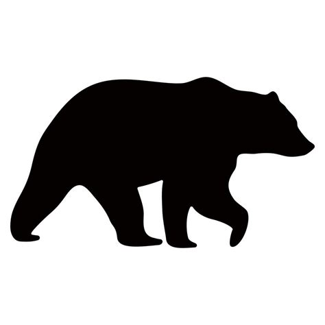 Black silhouette of a bear on a white background. 7179816 Vector Art at ...