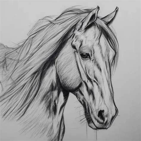 Horse sketch drawing