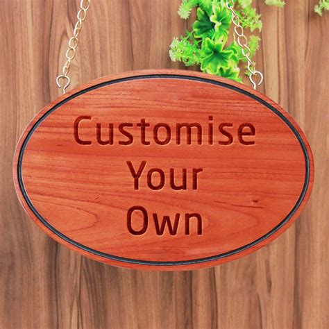 Customize Your Own Oval Hanging Sign| Custom Wood Sign| Personalized ...