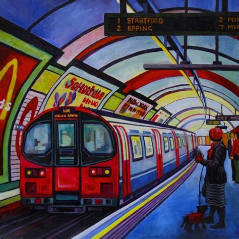 Paintings – Gail Brodholt | London painting, Train art, London art