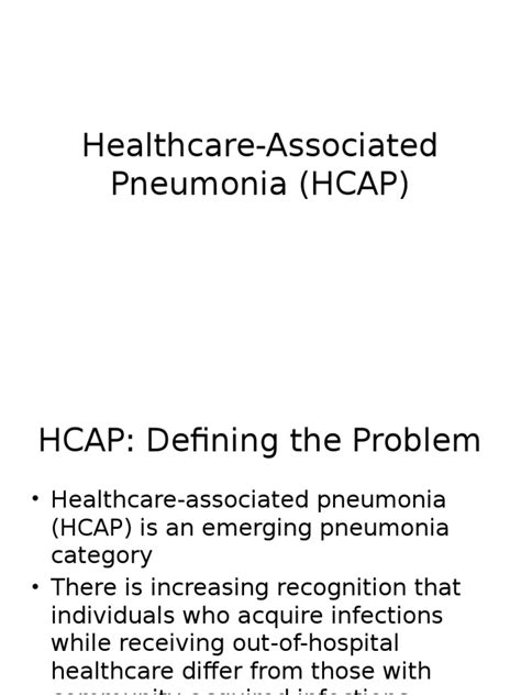 Healthcare-Associated Pneumonia (HCAP) | Pneumonia | Immunology