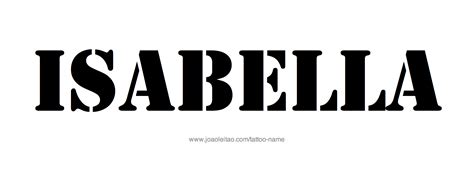 Isabella Name Tattoo Designs