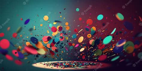 Premium Photo | Colorful confetti on a colorful background generative ai