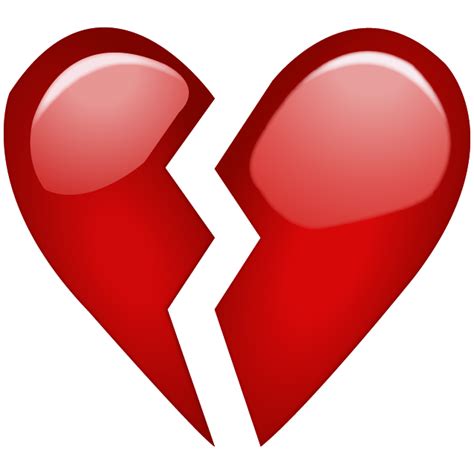 Broken Red Heart Emoji Png