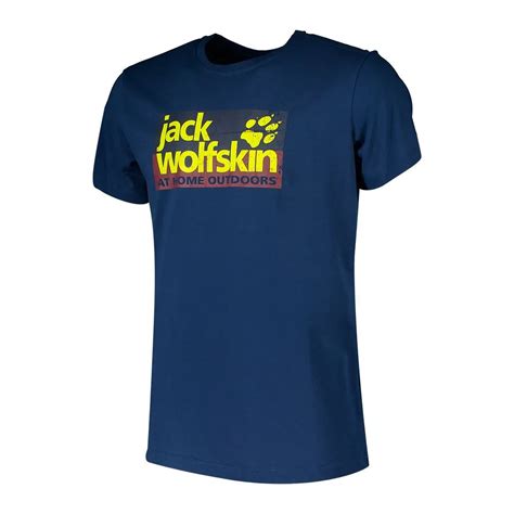 Jack wolfskin Logo T Blue buy and offers on Trekkinn