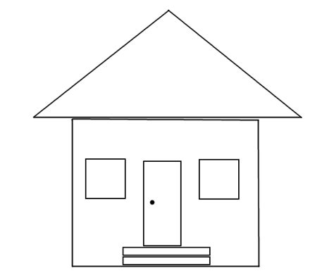 How to Draw a House With Shapes? | Step by Step House With Shapes ...