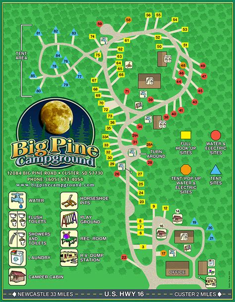 Big Pine Campground Map