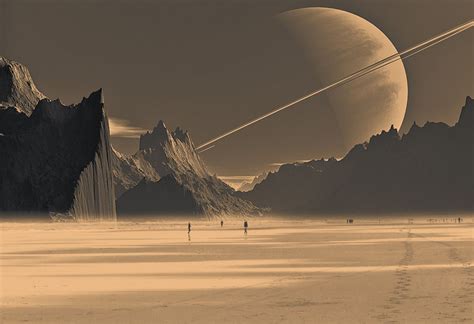 Saturn's moon Titan, Dusan Trajkovic on ArtStation at https://www ...