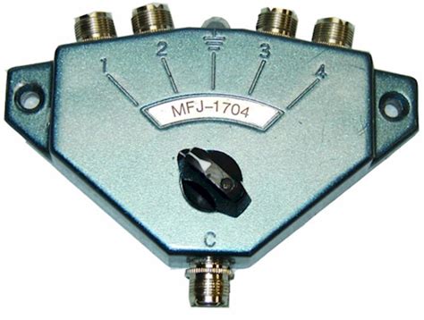 MFJ-1704, Antenna Switch, 4 Position - 2.5 KW PEP - 0-450 MHZ With ...