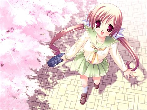 Anime girl spring blossoms wallpaper | 1600x1200 | #14686