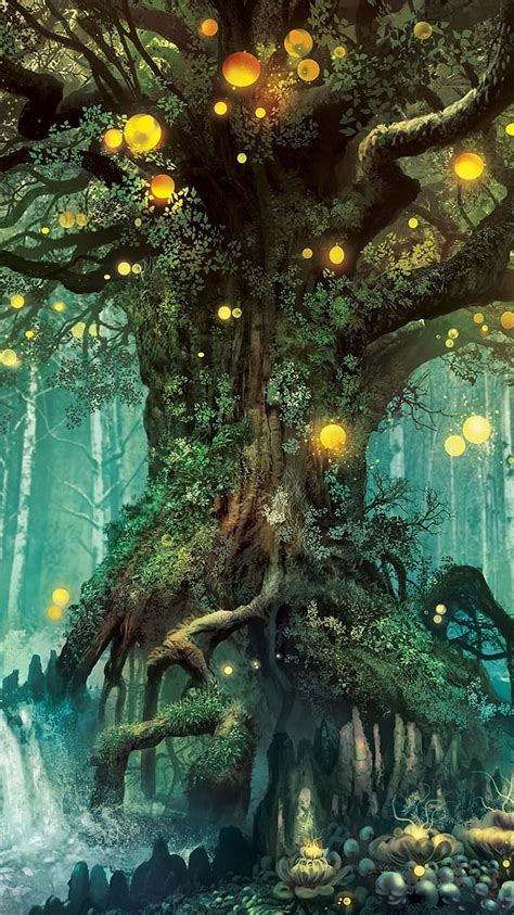 Forest, magic, tree, HD phone wallpaper | Peakpx