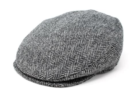 Hanna Hats - Irish Tweed Flat Cap for Men's Donegal Vintage Grey ...