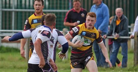 Huddersfield rugby league players Owen Restall and Sam Rochford of ...