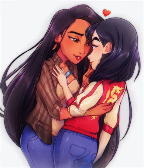 045 mulan x pocahontas by pirateyoukai | Mulan, Pocahontas, Disney princess