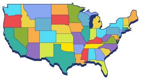 Blank 50 States Map Printable