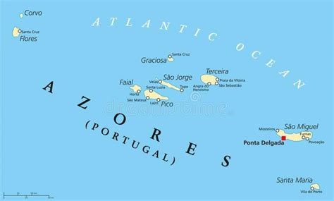 Azores Portugal map - Map of the Azores Portugal (Southern Europe - Europe)