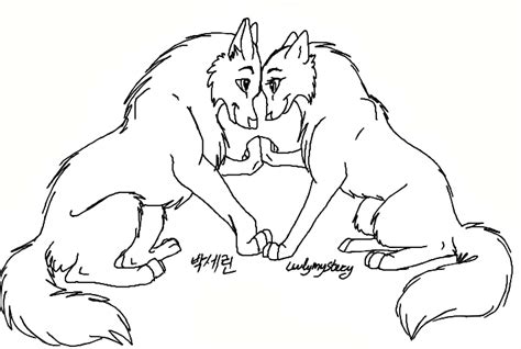 Wolf couple drawing | Cute wolf drawings, Wolf sketch, Drawings