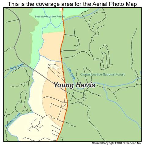 Aerial Photography Map of Young Harris, GA Georgia