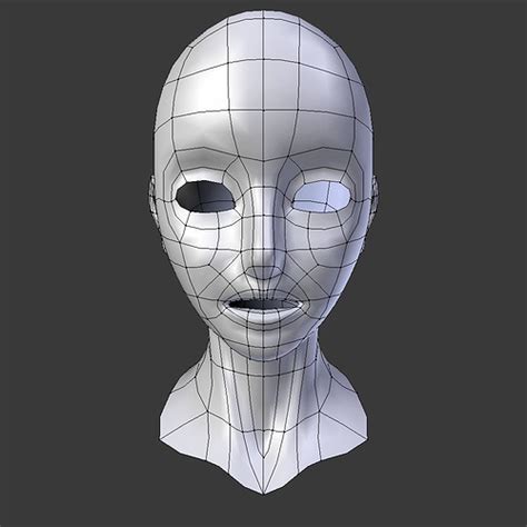 Low-poly Head Base Mesh free VR / AR / low-poly 3D model | CGTrader