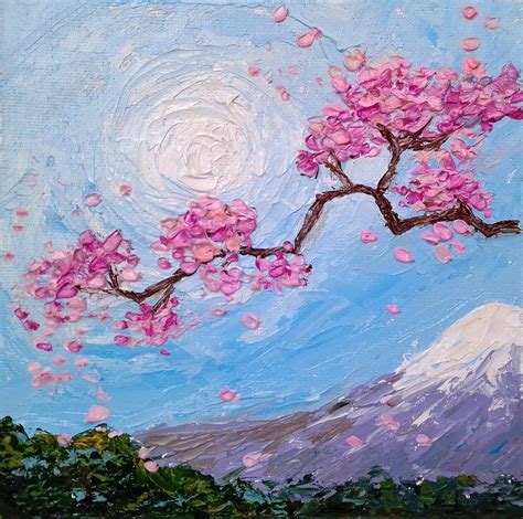 Sakura Painting Cherry Blossom Art Original Art Japan Painting | Etsy