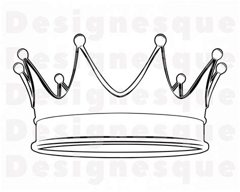 Crown Outline 7 SVG Crown Svg King Svg Queen Svg Princess | Etsy