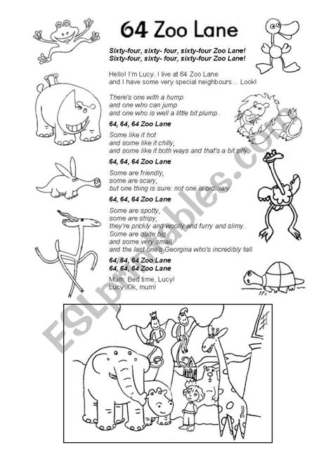 64 Zoo Lane 2 - ESL worksheet by adelebs