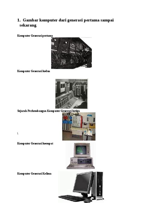 (DOC) Gambar komputer dari generasi pertama sampai sekarang. Komputer ...