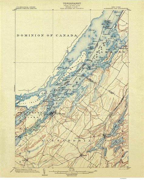 Alexandria Bay 1903 Old Topo Map St Lawrence River Chippewa - Etsy ...